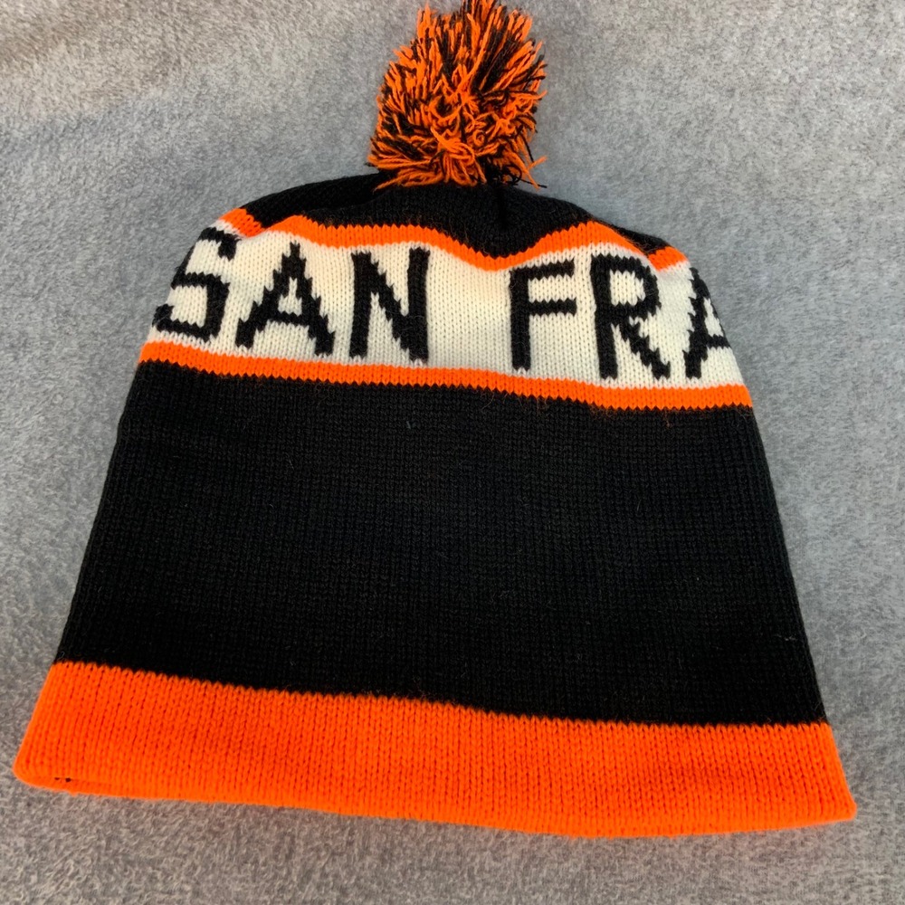 San Francisco Unisex Black Unbranded Knit Pom Beanie Hat SF Giants Colors OSFM